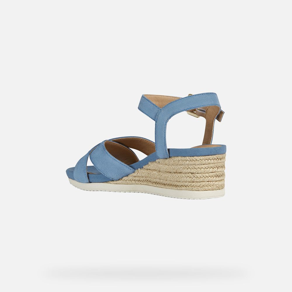 Geox Sandals Blue Ischia - Geox Womens Shoes - HLKWQE579